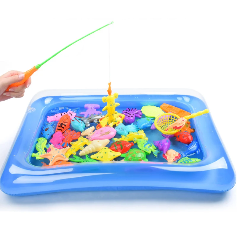 32 шт., 47 шт./лот, магнитная рыболовная игрушка, надувная удочка для бассейна, набор для детей, детская модель, игра на открытом воздухе, рыболо... от AliExpress WW