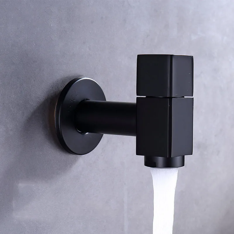 Водопроводный кран для стиральной машины медный матовый черный цвет подходит