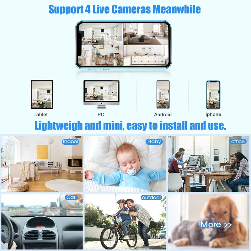 Новая 4K мини камера WiFi умная беспроводная видеокамера IP точка доступа HD