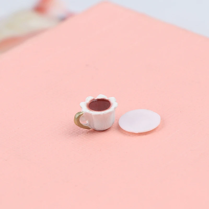 

4Pcs Miniature Coffee Cup For Kitchen Room Food Drink Home Tableware Decors Kitchen Doll Accessories Dollhouse