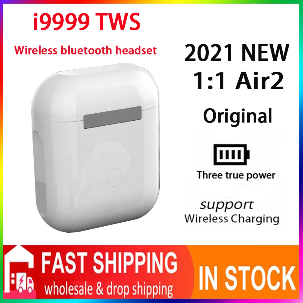 

Original i9999 TWS 1:1 GPS Rename Wireless charging Wireless Bluetooth Headsets for Xiaomi Samsung Huawei PK i99999 i90000 i9000