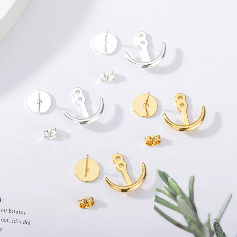 1 пара лодок якорь монета из нержавеющей стали серьги для женщин и мужчин
