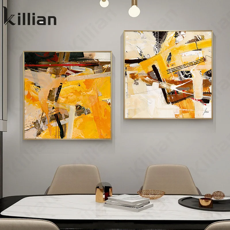 

Orange Color Graffiti Art Landscape Wall Art One Piece Canvas Painting Abstract Posters and Prints Impressionist Art Home Deco