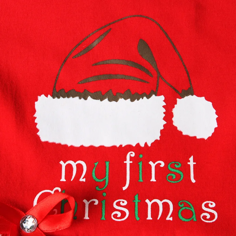 Комплект из 2 предметов для новорожденных 1 Рождество Санта-Клаус рождественская