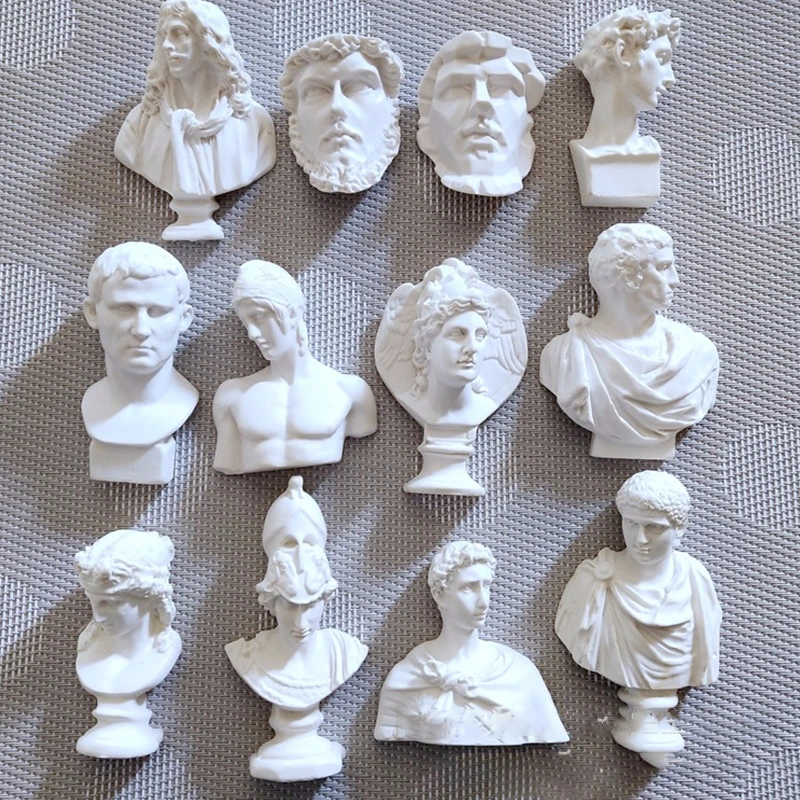 Магнит для холодильника винтажной скульптуры с наклейкой Бетховен, Александр, Бруто, Микеланджело, Аполлон, Римская статуя.