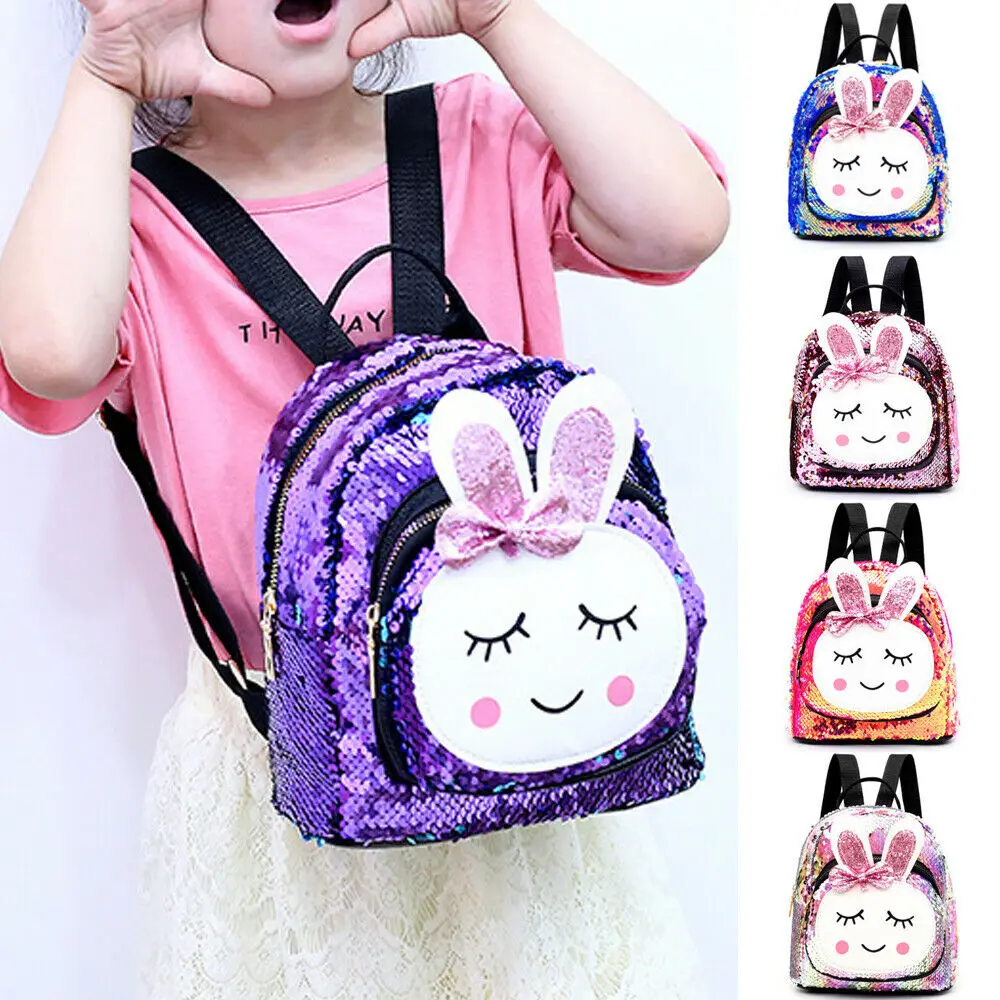 Детские рюкзаки для девочек милый мультяшный пушистый рюкзак с блестками