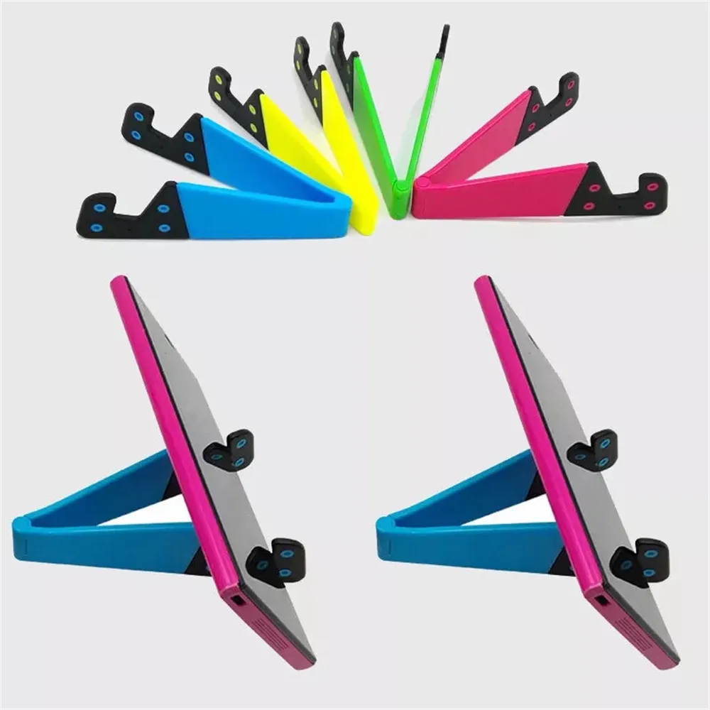 Красочный подвижный держатель для телефона складной портативный V шаблон