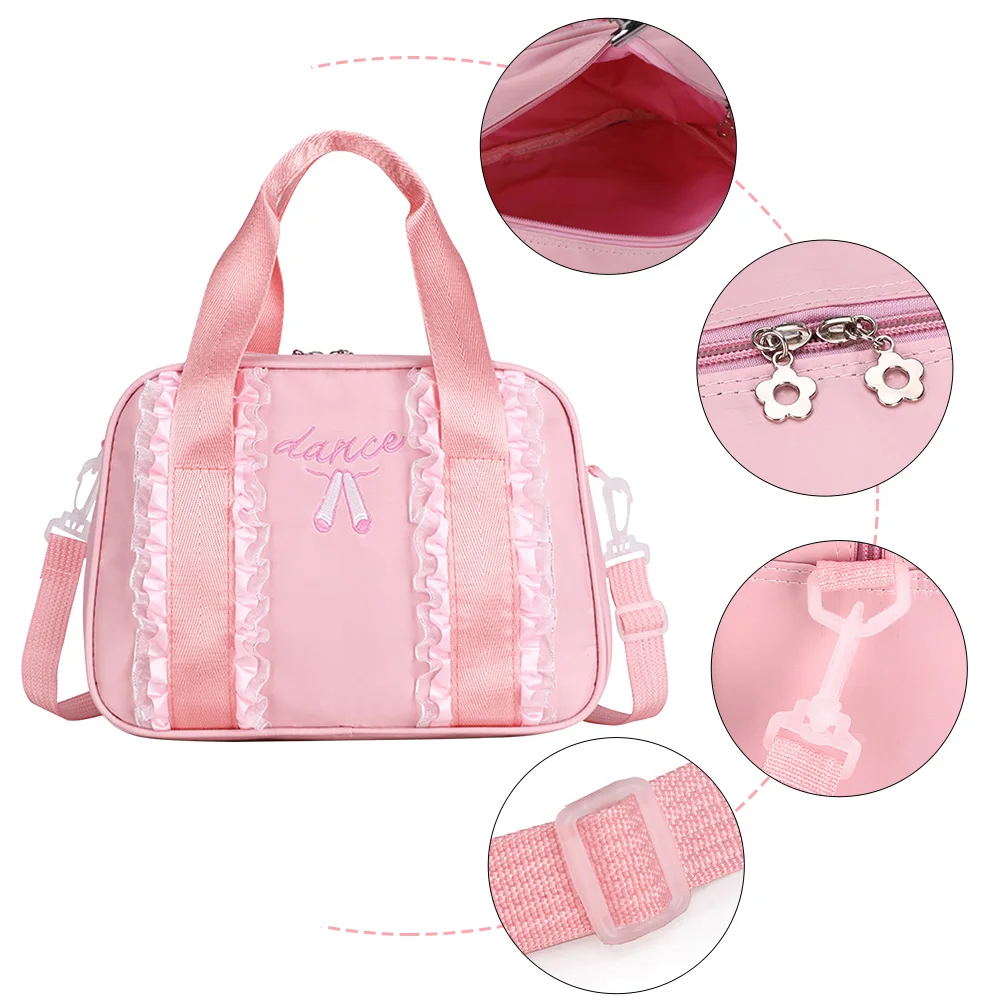 Girl Duffle Bag Handheld Swimming Backpack Large Capacity Picnic Embroidered Tote Outdoor Camping Dance Ballet Accessories | Тематическая