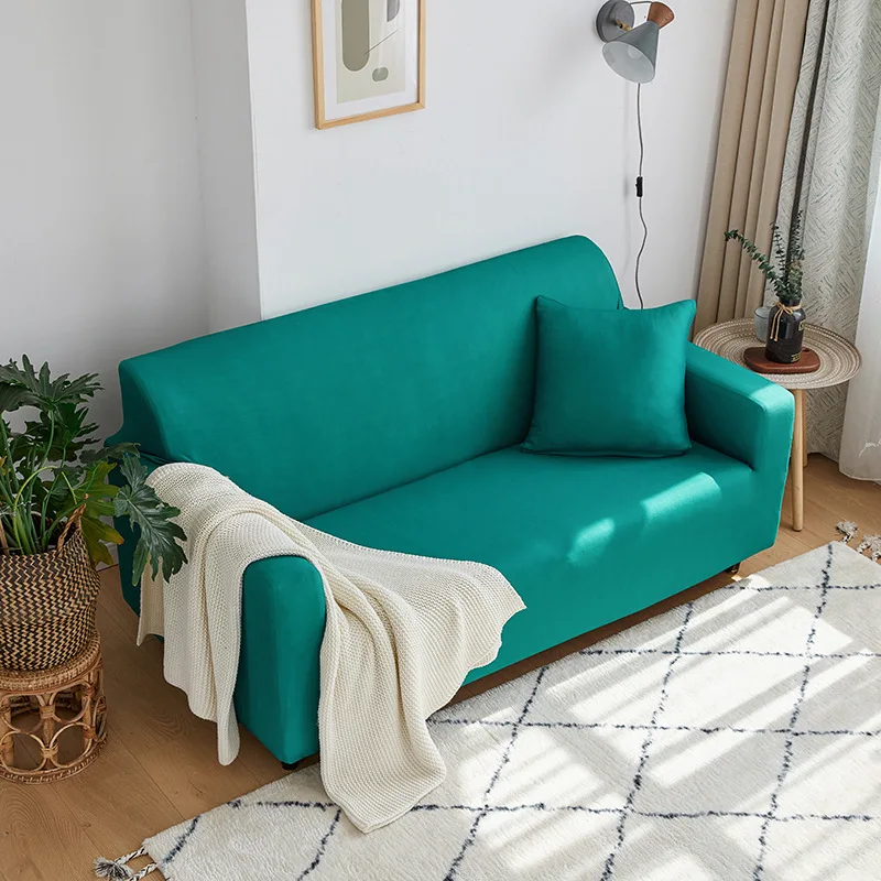 

Однотонные Чехлы для дивана, современный эластичный чехол из полиэстера для угловой кушетки в гостиной, защита для стула на 1/2/3/4 места