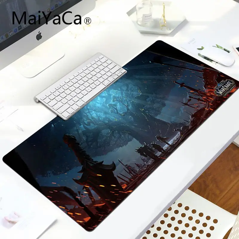 LockEdge 30X90cm MaiYaCa Печатный Мир Warcraft wow клавиатура коврики для игровой мыши большой коврик для мыши Lockedge компьютерный коврик для ПК - Цвет: LockEdge 30X90cm