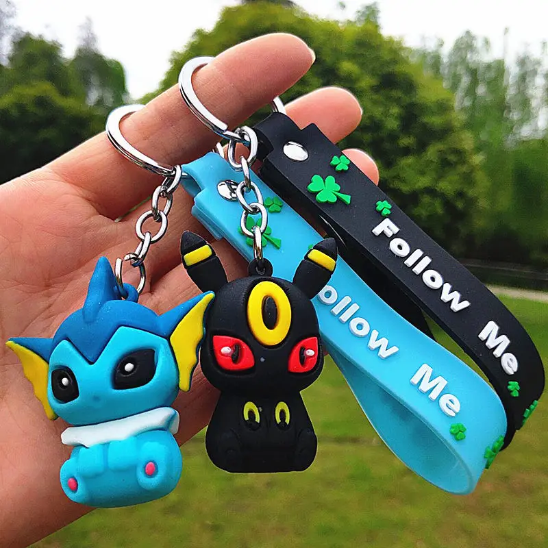 Брелок для ключей Pokemon Eevee милый мультяшный персонаж аниме школьная сумка