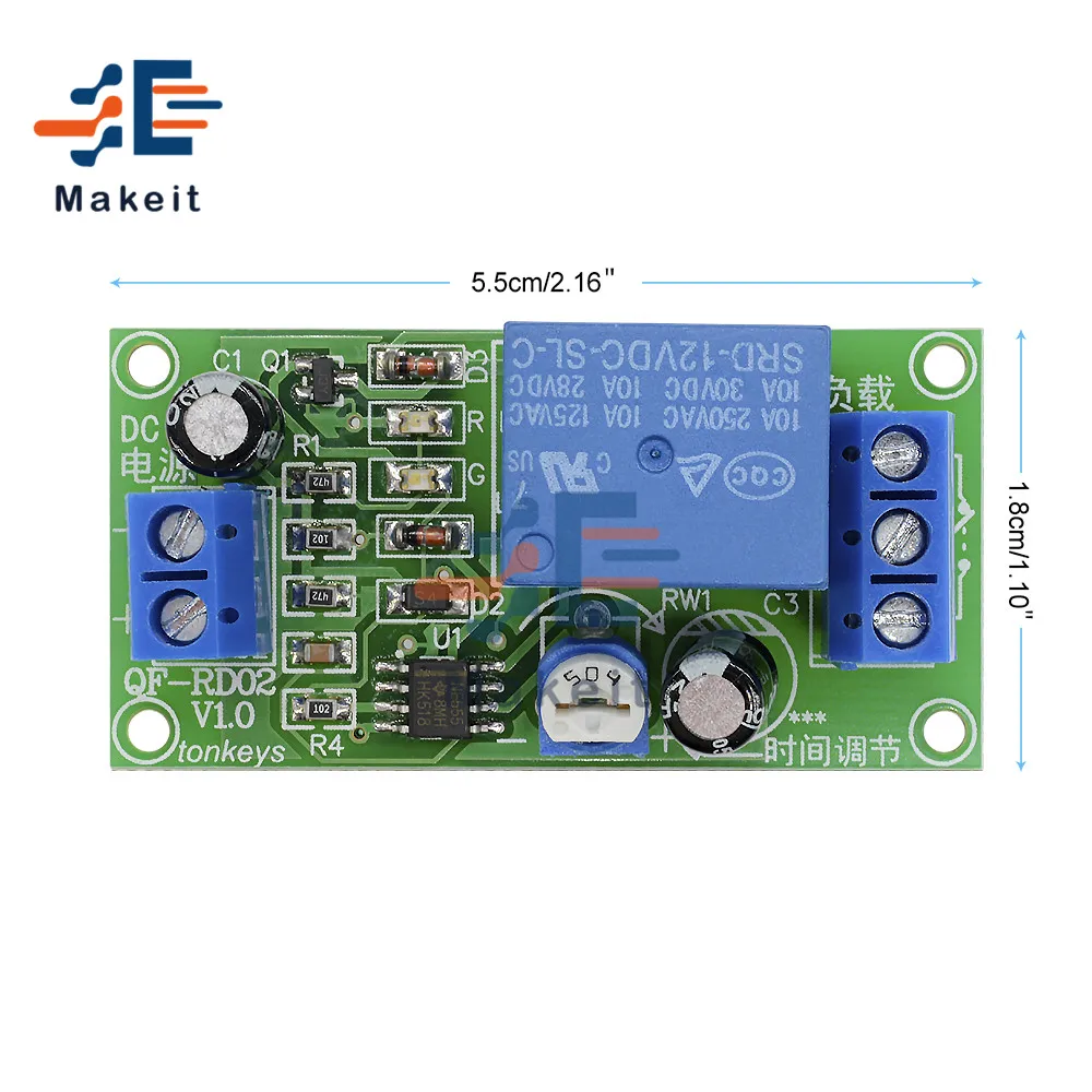 DC 12V реле задержки таймера модуль регулируемый таймер управления временем