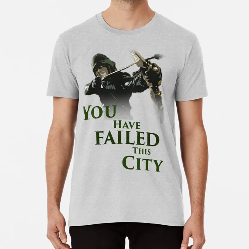 Зеленая Стрела Вам не удалось этот город футболка Greenarrow Tv Show Oliverqueen Youhavefailedthiscity