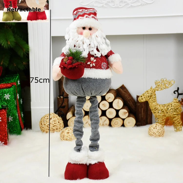 santa claus 229 Стоящий Большой Выдвижной Санта-Клаус/Снеговик/фигура оленя Рождественская елка украшения Дети Рождественские подарки натальный год - Цвет: santa claus 229