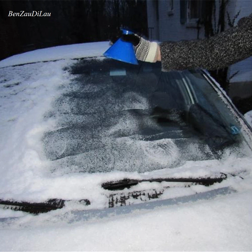 Скребок для льда на лобовом стекле с круглой магической конусообразной