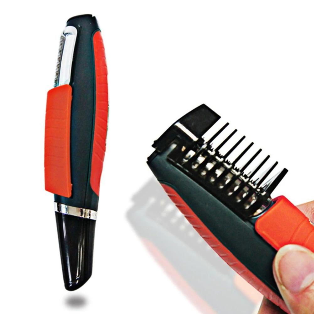 

Nose Hair Trimmer 3V Multi Funtion Double Headed Shaver Nose Hair Trimming LED Light Household Practical Tools