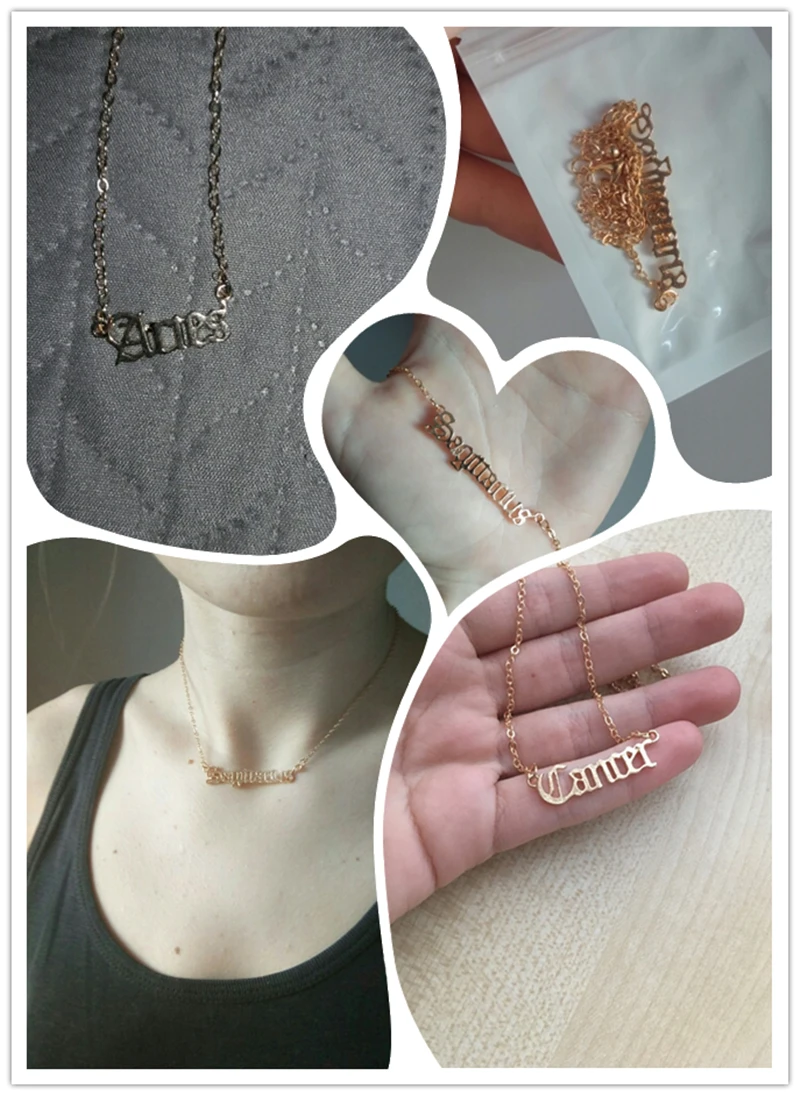 Модное ожерелье со знаками алфавита креативные европейские девушки двенадцать