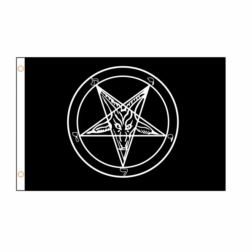 Церковь Сатаны крепмомет рыцари темплар пентаграмма флаг баннер 2 фута * 3 5 футов