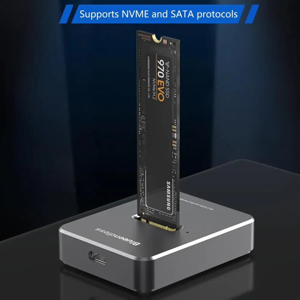 

Корпус для жесткого диска Plug and Play, высокоскоростной алюминиевый сплав M.2 SATA/NVMe Type-C 3,1, твердотельный жесткий диск, чехол для компьютера
