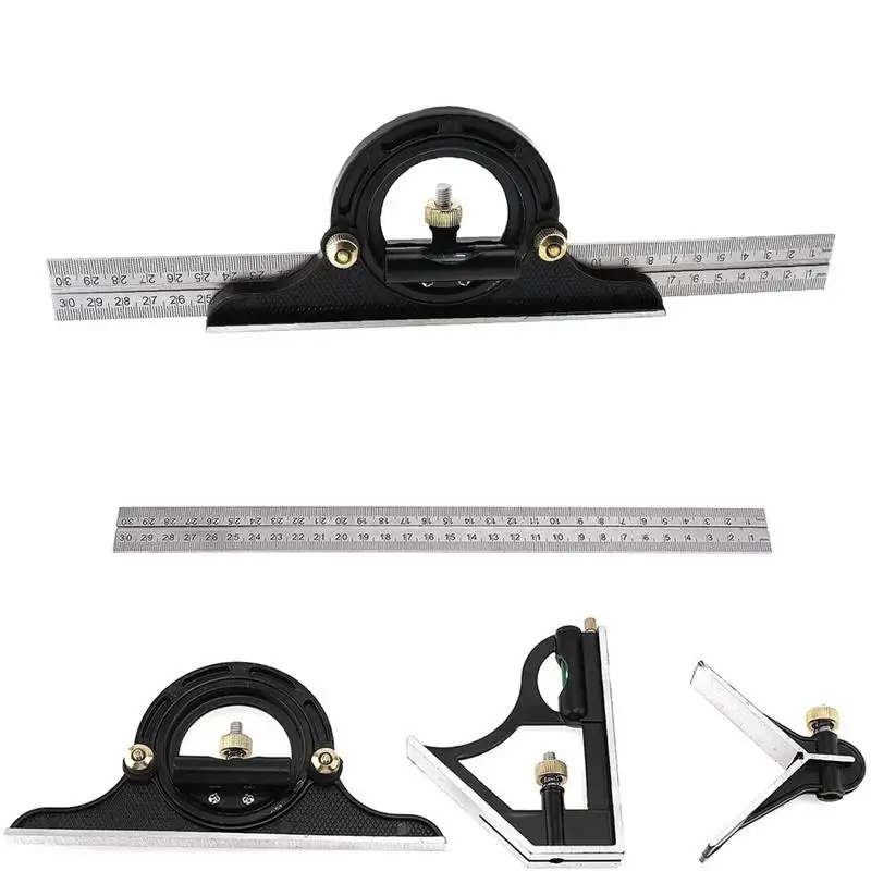 

3 In 1 High Precision Protractor Multi-function Professional Tools 300mm Combination Square Angle Ruler Carpenter Measuring Tool