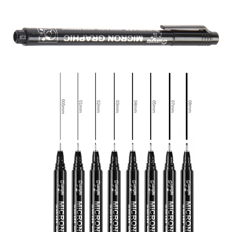 

New Nail Art Graffiti Pen Black Color UV Gel Polish Design Dot Painting Detailing Pen Brushes DIY Nail Art Adorn Tools
