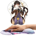 Привлекательный коврик для мыши Zhongli, 3D коврик для мыши в виде бедер, силиконовый креативный коврик для мыши, реквизит для косплея Genshin Zhongli Impact