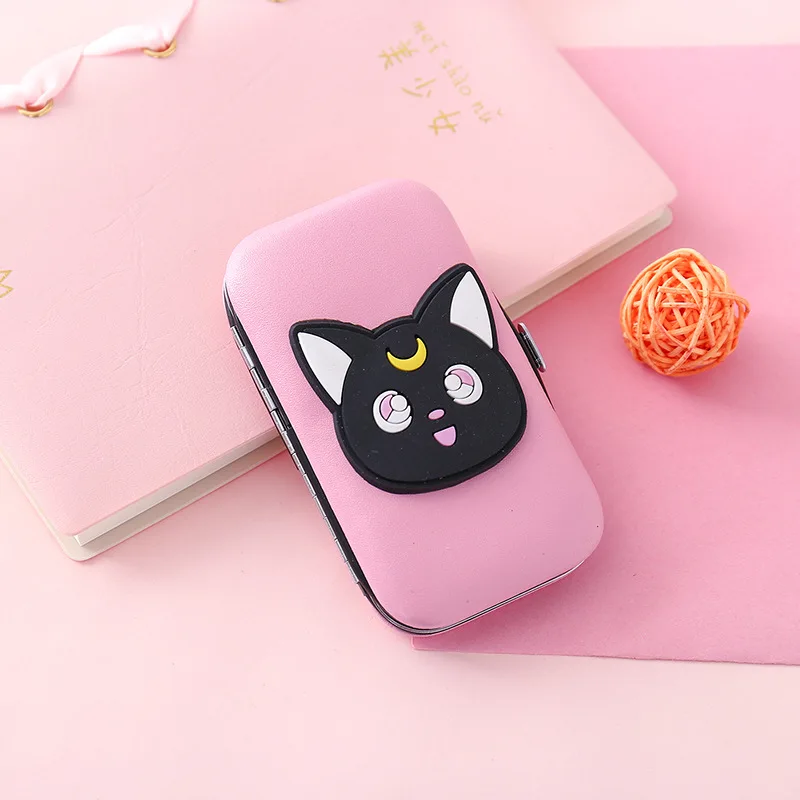 Сэйлор Мун Луна Cardcaptor Sakura искатель карт Sakura розовое нижнее белье с принтом Симпатичные кисточки, набор из 7 шт, Нержавеющая сталь ногтей ножницы, кусачки Рождественский подарок