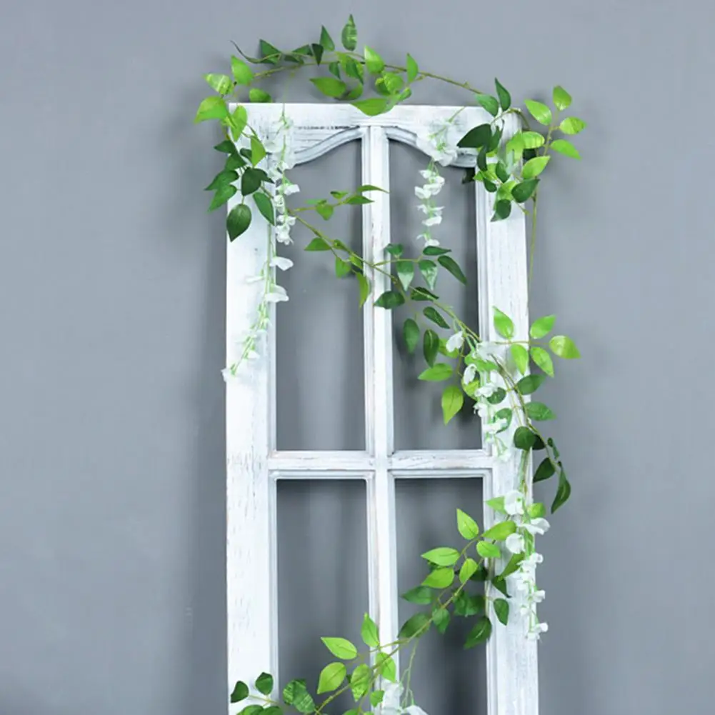 

Artificial Flower Eco-friendly Bright-colored Eye-catching Wide Application Wisteria Fake Flower for Wedding Eye-catching