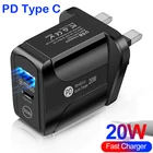 Устройство зарядное сетевое с поддержкой быстрой зарядки и USB-портом, 20 Вт