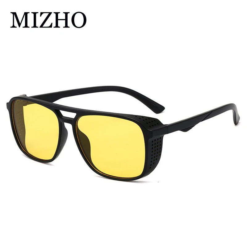 MIZHO Minus Reflection Effects Black Goggle Unisex Tony Star Sunglasses Women Steampunk Designer Punk SunGlasses Men red 2022 images - 6