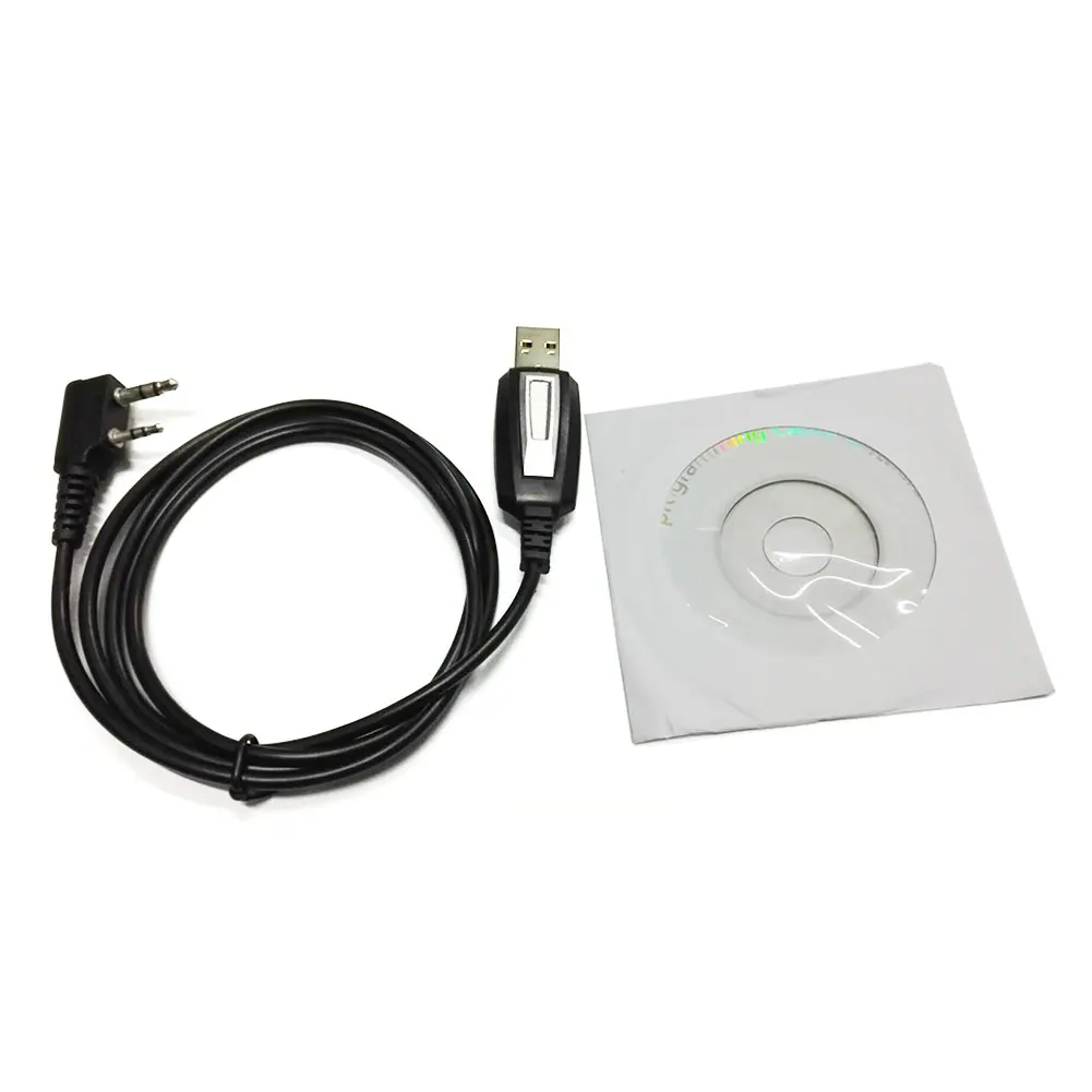 1m 2 Pin For UV5R Walkie Talkie Radio Line USB With Drive Disc Accessory Quansheng Programming Cable Universal | Электроника