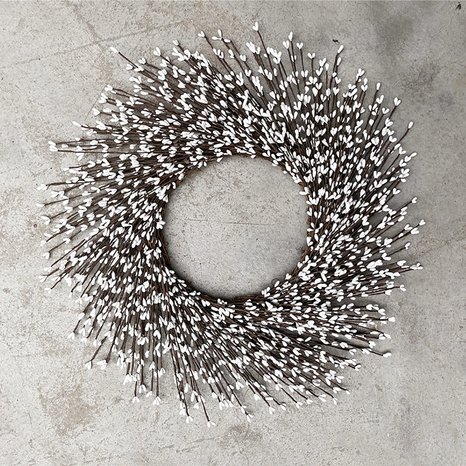 

Door Hanging Artificial Wreath Garland Home Craft Garden Ornament New White 1pc 50cm Berries Fashion Christmas Window Decoration