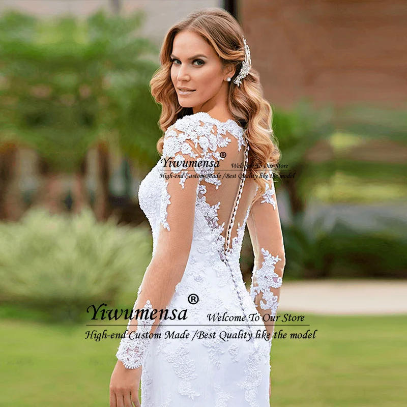 Романтическое свадебное платье с длинным рукавом и юбкой-годе женское черное