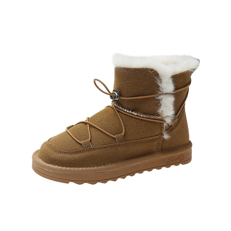 

Зимние Сапоги для женщин 2021 толстые бархатные теплые зимние Сапоги женские корейские короткие хлопковые Сапоги до щиколотки на среднем каб...