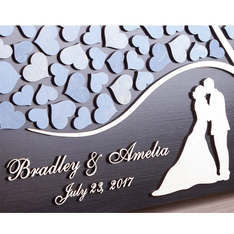 Индивидуальная 3D Гостевая книга свадебная с альтернативным деревом в форме