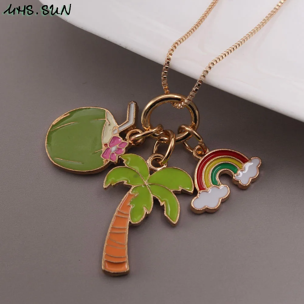 MHS.SUN 1 шт. модное ожерелье с подвеской в виде цветка/кокосового дерева