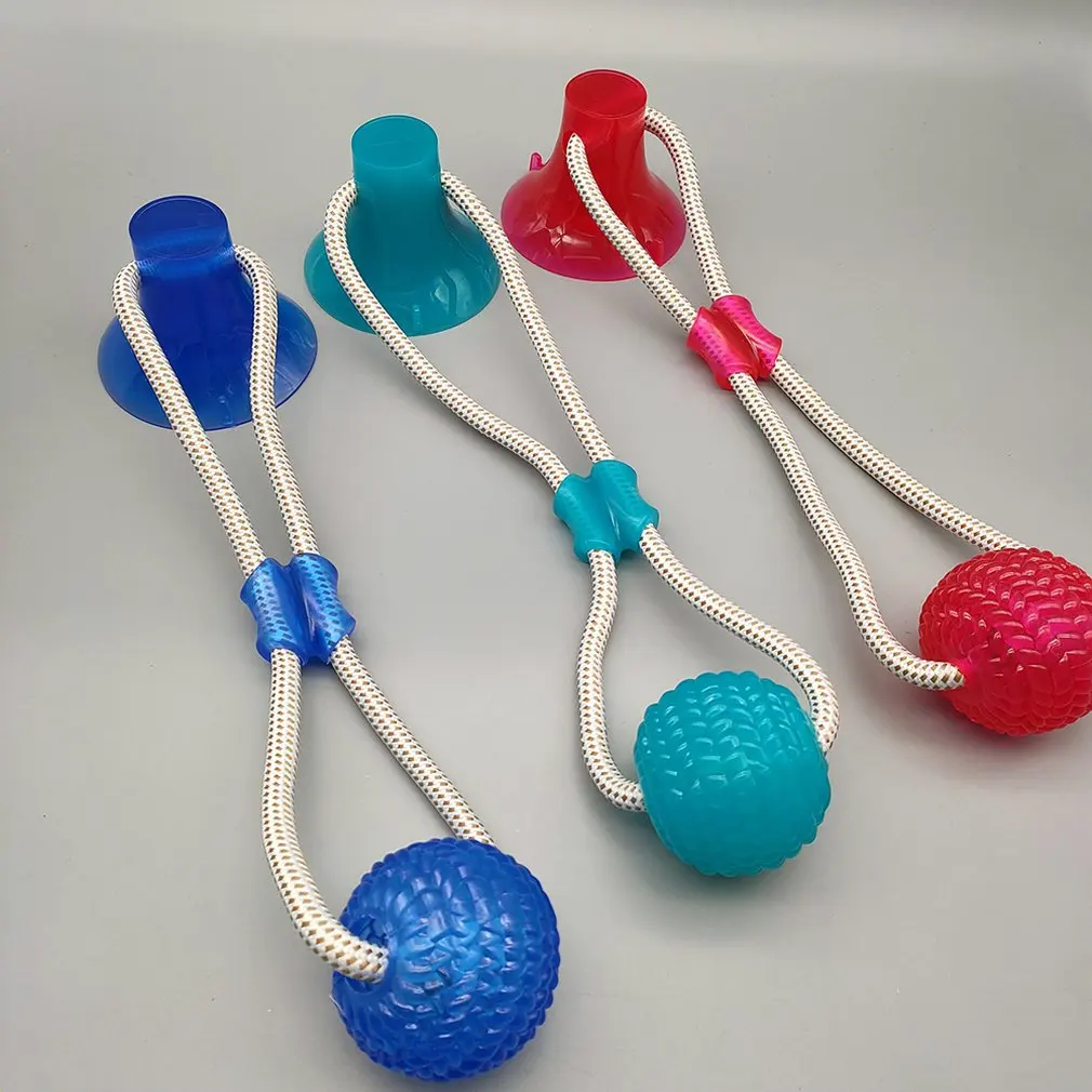 

Multifunction Pet Molar Bite Dog Toys Rubber Chew Ball Cleaning Teeth Safe Elasticity Soft Puppy Suction Cup Dog Biting Toy