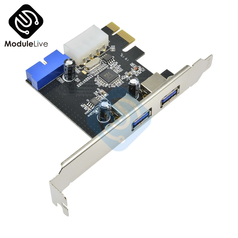 PCI 2 порта Экспресс USB 3 0 передняя панель с 4 контактным и 20 адаптером платы