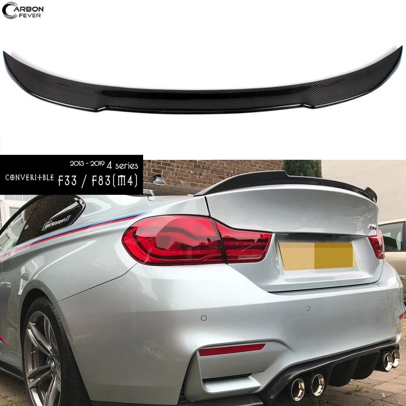 

CS M-Four Carbon Fiber Rear Deck Spoiler Fit For BMW 4 Sereis Cabriolet F33 & F83(M4), UV Cut, High Gloss Finish, Great Fitment