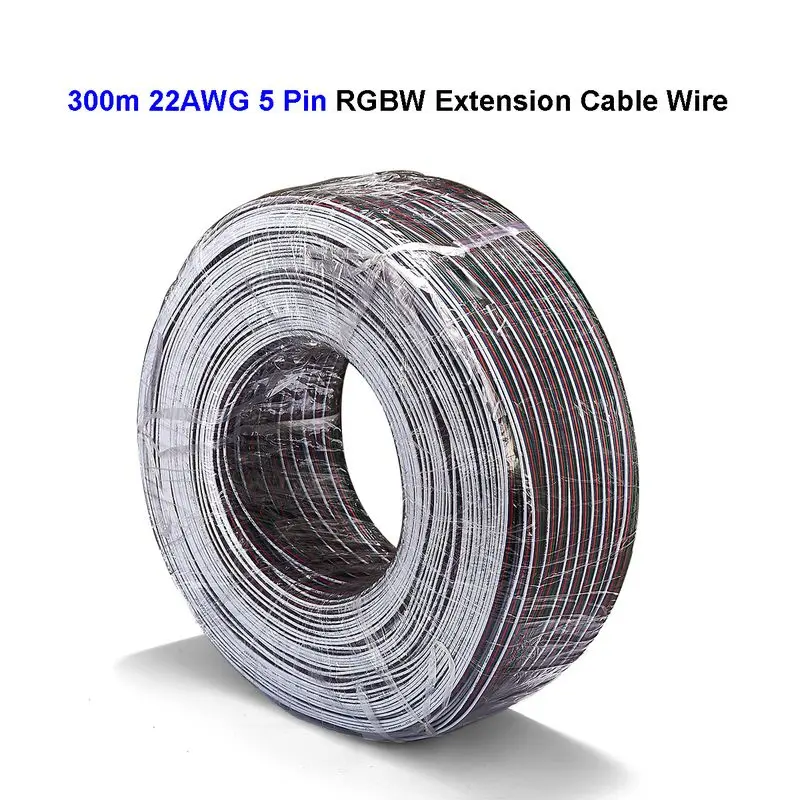 

Электрический провод из луженой меди, 5 контактов, 22AWG, 300 м, 5050 RGBW