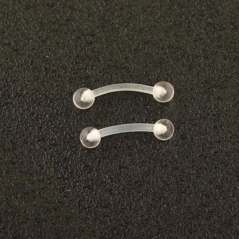 5Pcs Piercing Tongue Barbell Ladies Simple Nose Ring New Style Retainer Stud Bone Pin Clear Transparent For Women Body Jewelry | Украшения
