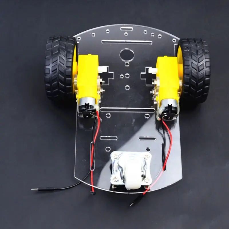 Акриловый робот шасси автомобиля с моторным колесом для DIY Maker обучающий комплект