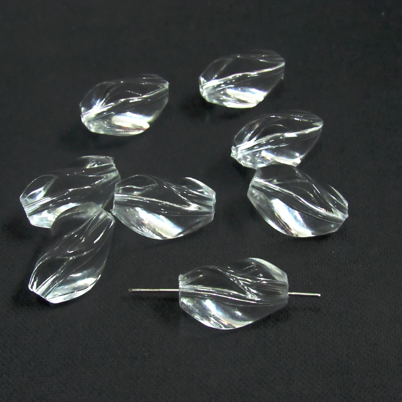 

21mm*13mm 245pcs/bag Clear Acrylic/Irregular /Twist/Jewelry Accessories/DIY Hand Made /Finding Beads