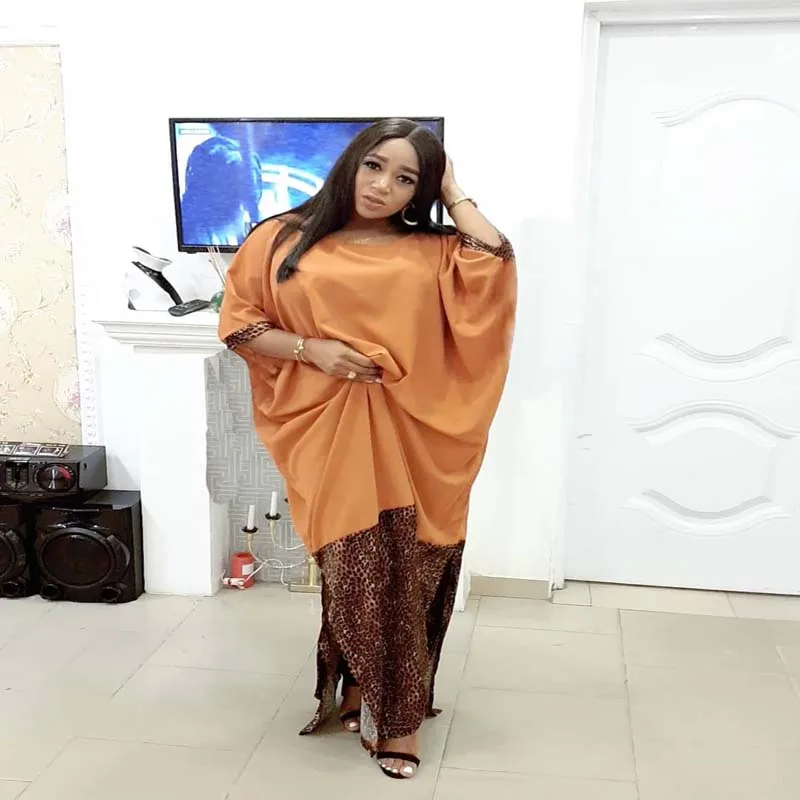 Длинное платье женская одежда в африканском стиле свободное макси с круглым