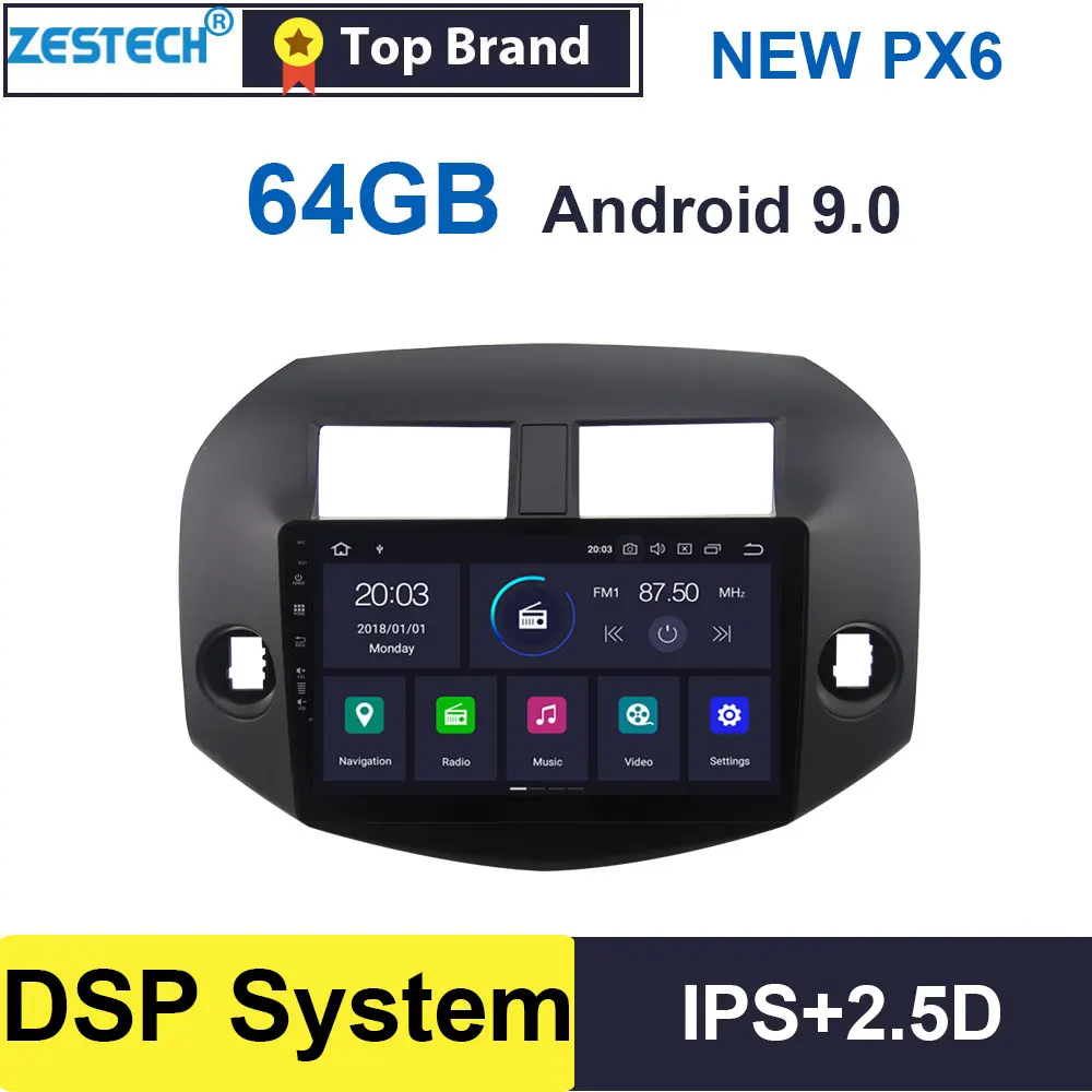 Android 9 0 2.5D ips 10 1 &quotgps Радио автомобильный dvd плеер для Toyota RAV4 2006 2012 головное