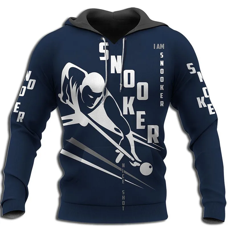 Новый Симпатичный снукер художественный 3D свитшот для мужчин/женщин с капюшоном
