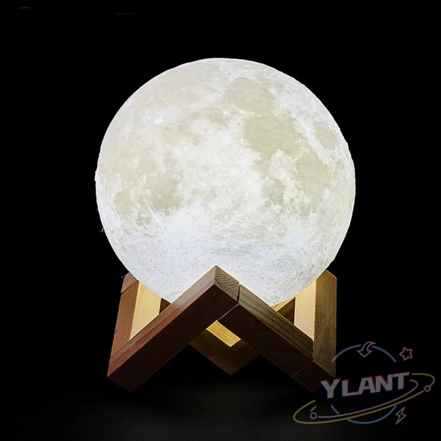 

Dropship 3D Print Rechargeable Moon Lamp LED Night Light Creative Touch Switch Moon Light for Bedroom Decoration Birthday Gift
