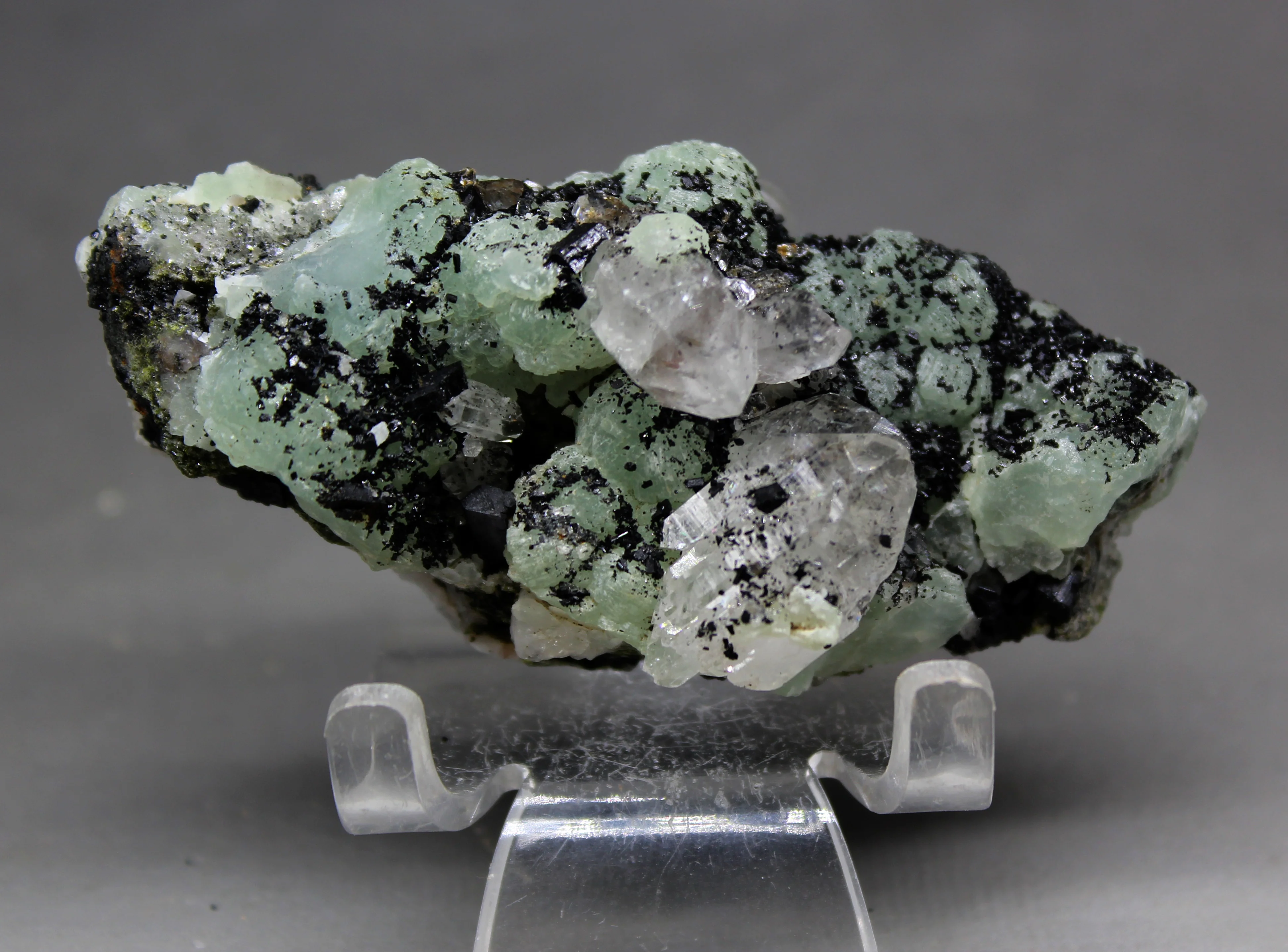 86 г натуральный прегнит и белый кристалл симбиотические минеральные образцы