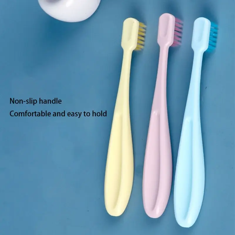 3 шт./компл. привлекательного леденцового Цвет детская зубная щетка Non Slip жирных