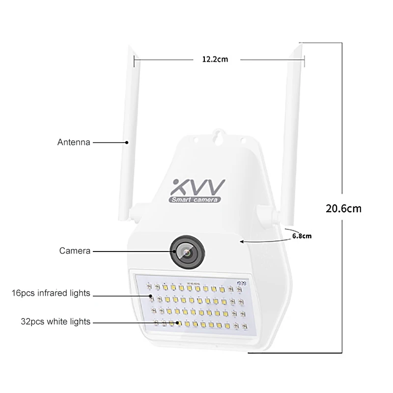 IP камера Xiaovv D7 1080P 150 ° WiFi 16 ИК светильник|Камеры видеонаблюдения| |